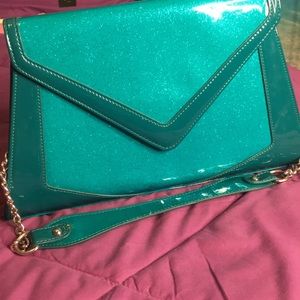 Pinup couture  green Gliter bag